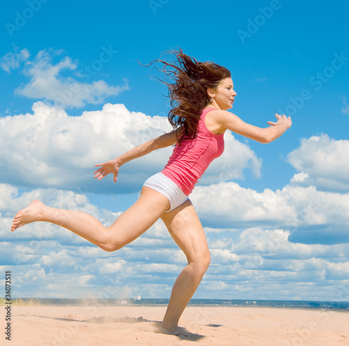 Active Girl on a beach