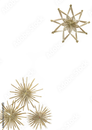 christmas decoration with straw stars