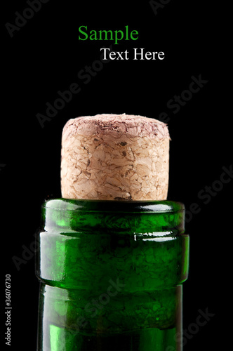 macro photo of wine bottle