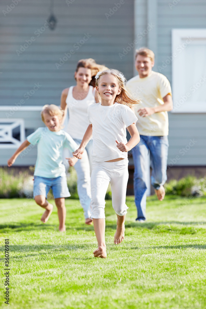 Fototapeta premium Running people