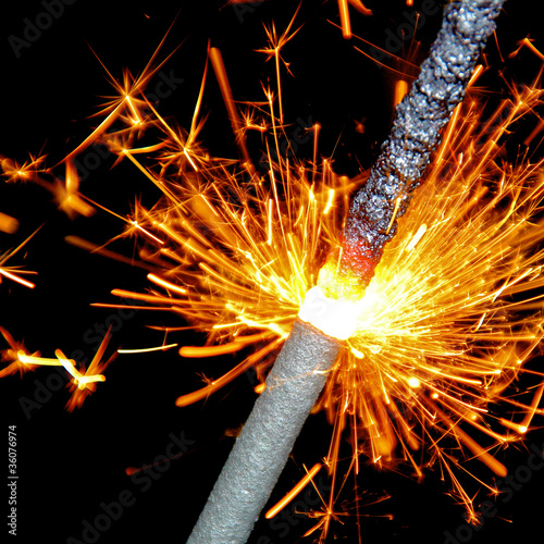 Orange Sparkler New Jear photo