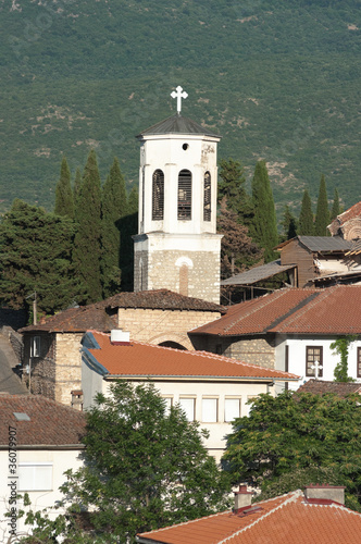 Bell Tower in Old Ohrid, Republic of Macedonia photo