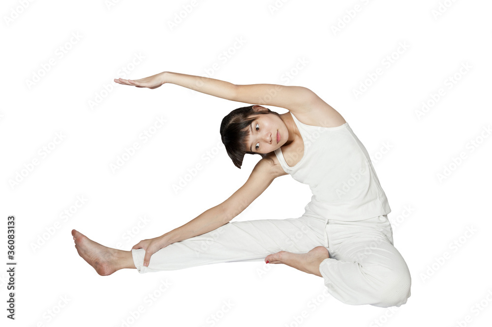 Beautiful Woman doing Fitness and Yoga Beautiful Woman doing Fitness and Yoga