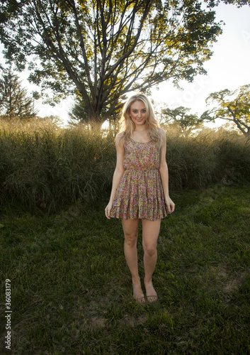 Backlit Blond in Sun Dress