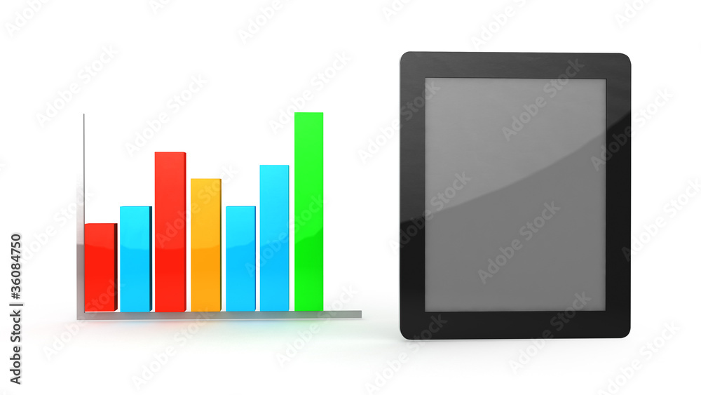 tablet computer with icon tablet computer with icon