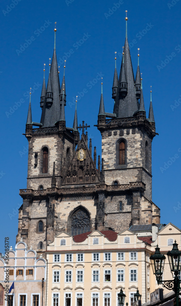 Tyn Church in Prague in Czech