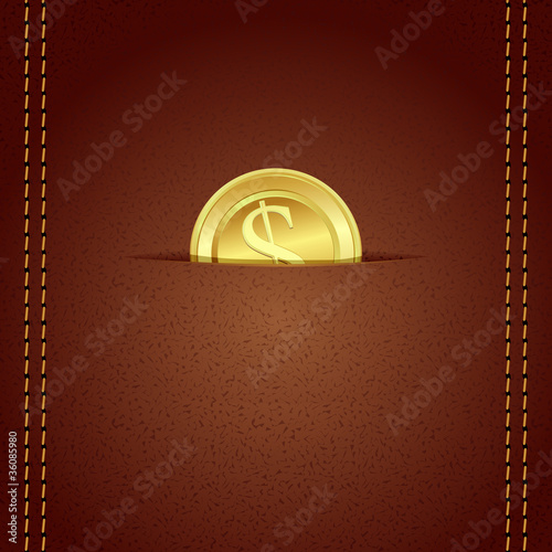 Gold Coin in Wallet