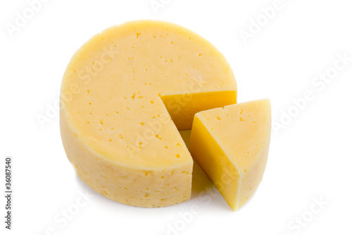 Cut round cheese
