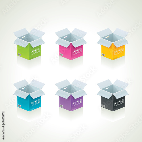 Vector colorful boxes