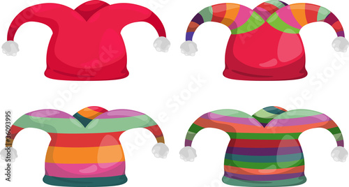 jester hat isolated vector illustration