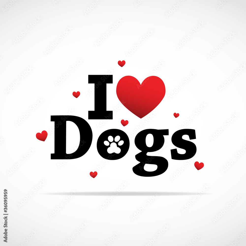 I Love Dogs icon. I Love Dogs icon.