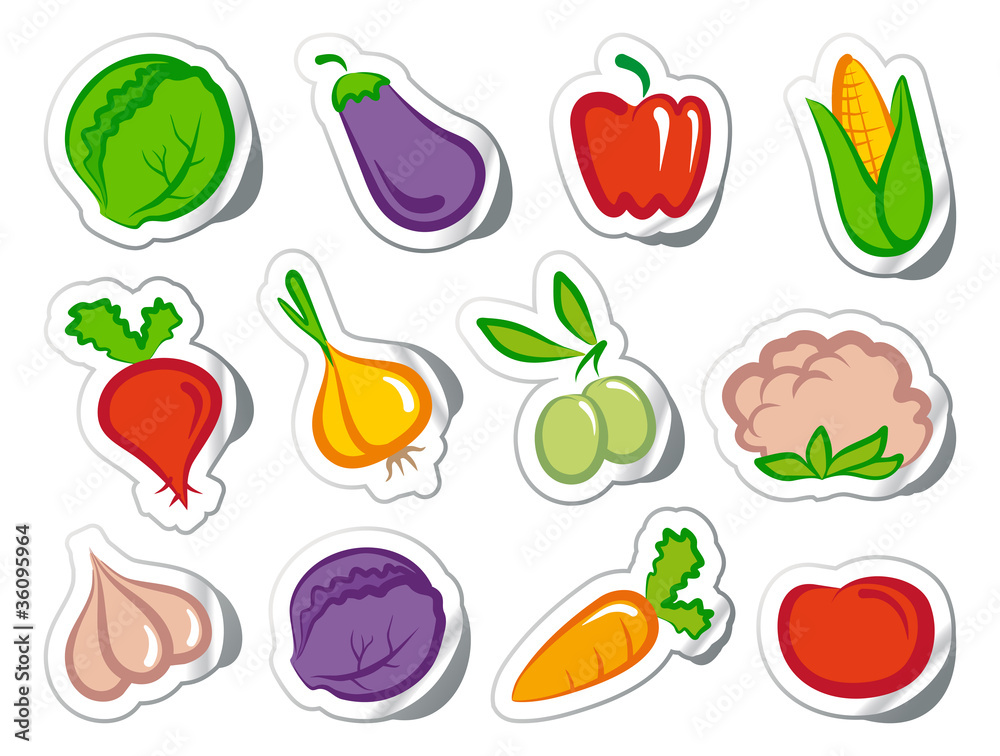 Stickers with vegetables Stickers with vegetables