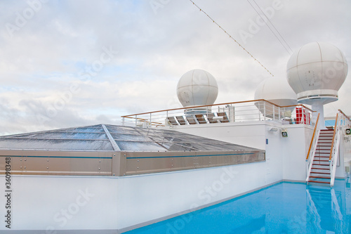 upper deck of cruise liner