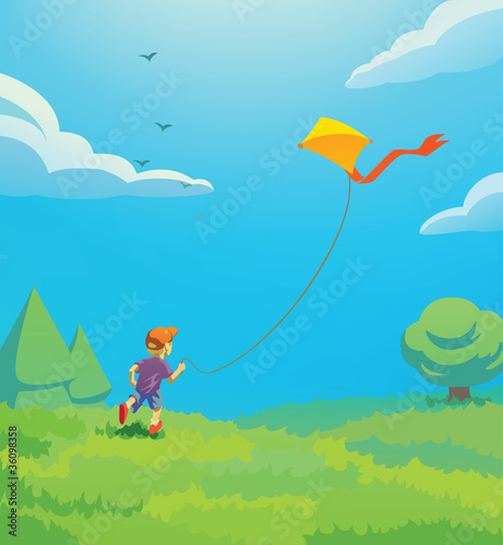 kid with kite