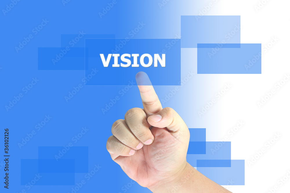 hand pushing vision button hand pushing vision button