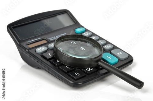 Magnifier and calculator