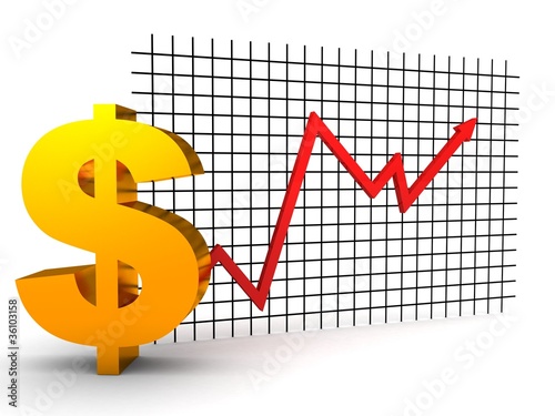dollar grow up red diagram
