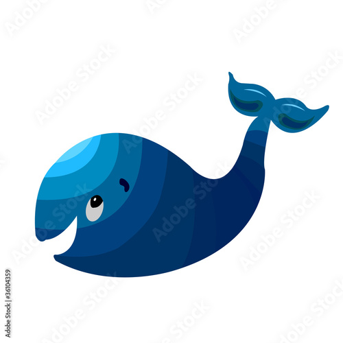 merry cartoon whale