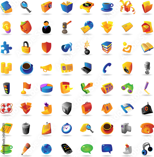 Realistic vector icons set