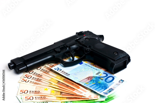 gun and money