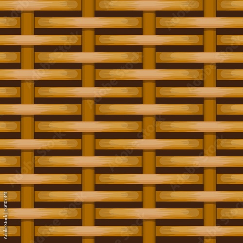 vector woven wicker rail fence seamless background