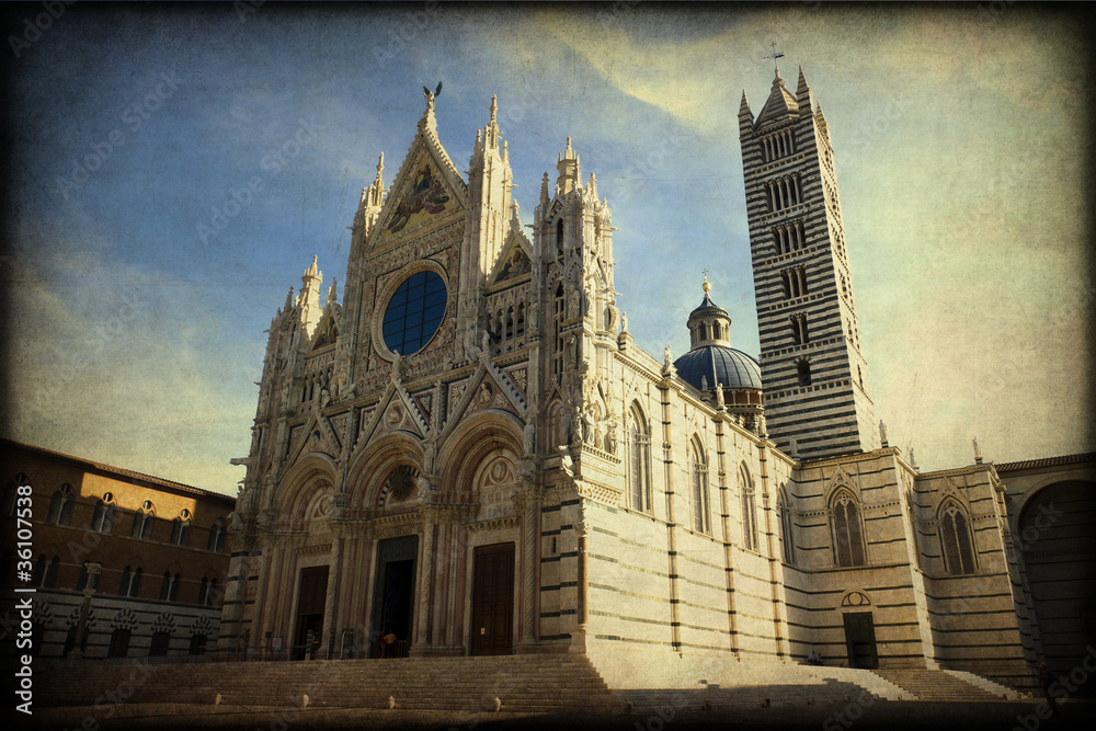 Duomo di Siena, texture grunge