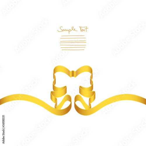 Golden Ribbon Bow