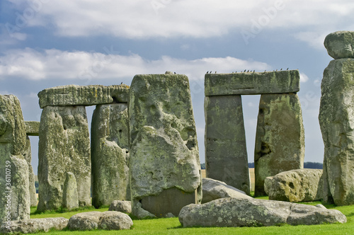 Stonehenge an ancient prehistoric stone monument, Salisbury, UK photo