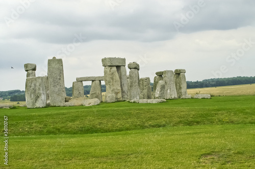 Stonehenge an ancient prehistoric stone monument, Salisbury, UK
