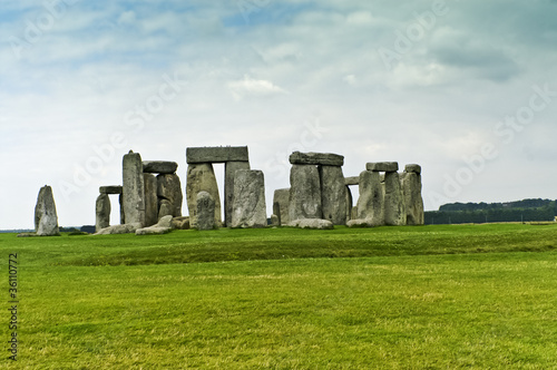 Stonehenge an ancient prehistoric stone monument, Salisbury, UK