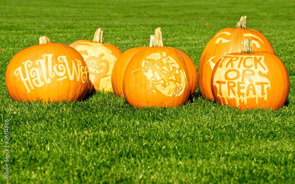 Fototapeta premium Halloween pumpkins