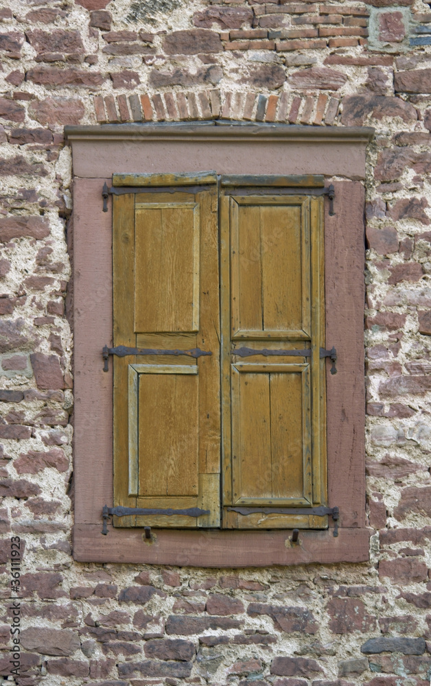 old window and wall