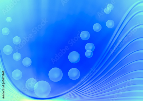 Bubbles with curve line background