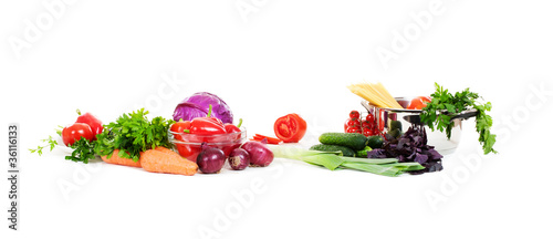 fresh and raw vegetables