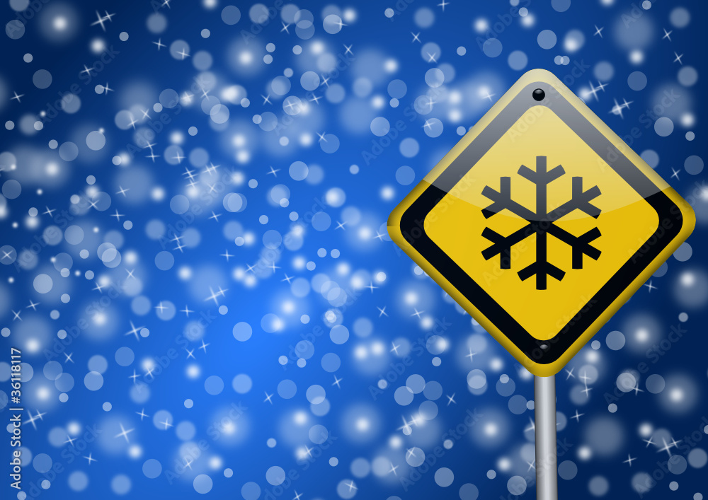 snow - road sign snow - road sign