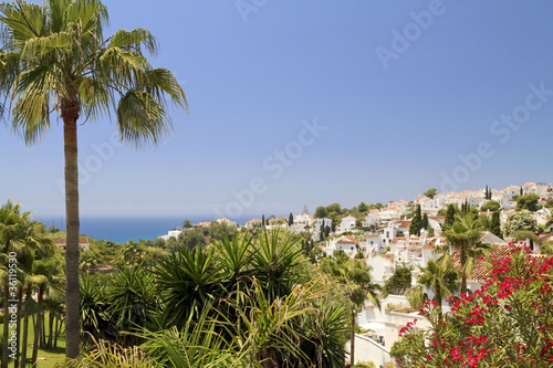 View across Nerja out to the sea