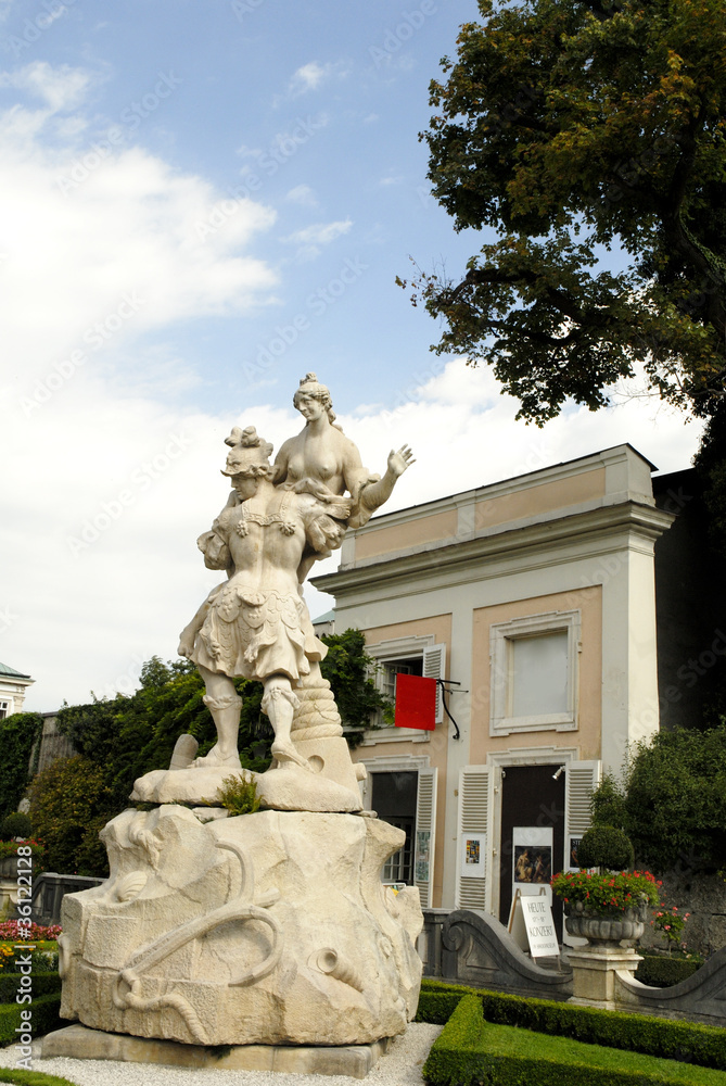 statue in Mirabell Gardens Salzburg Austria
