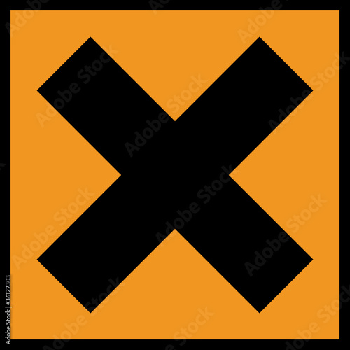 Gefahrstoffzeichen Reizende Gesundheitsschädliche Stoffe Symbol