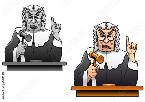 Judge with gavel