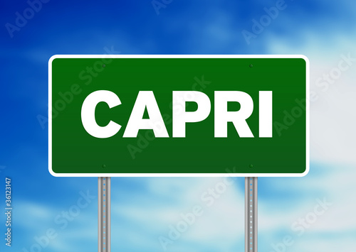 Road Sign - Capri, Italy