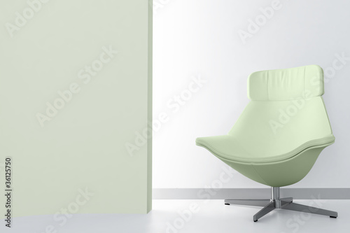 green luxury armchair in em...