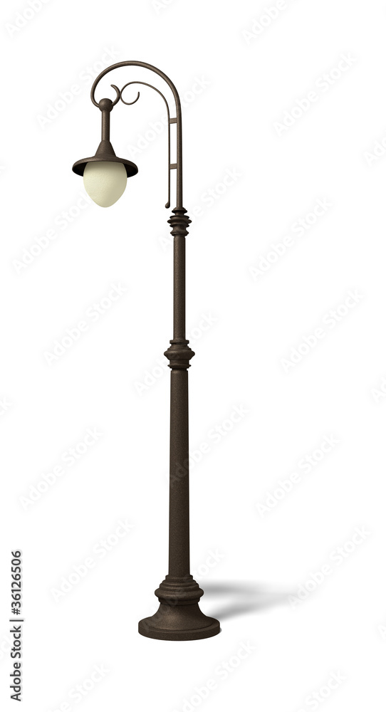 street lamp on the white street lamp on the white