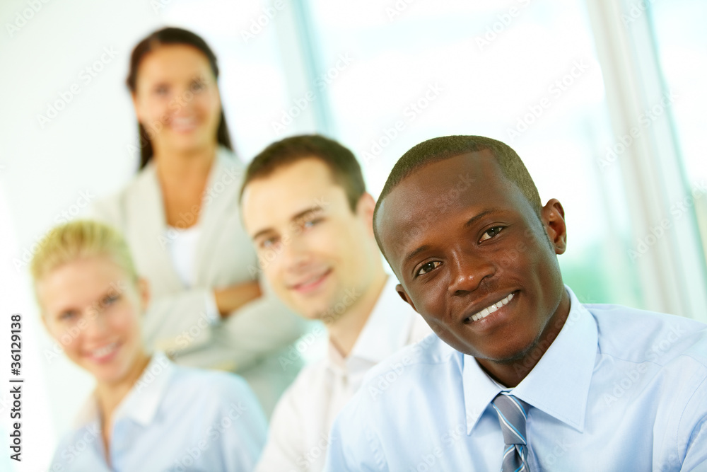 Cheerful employee Cheerful employee