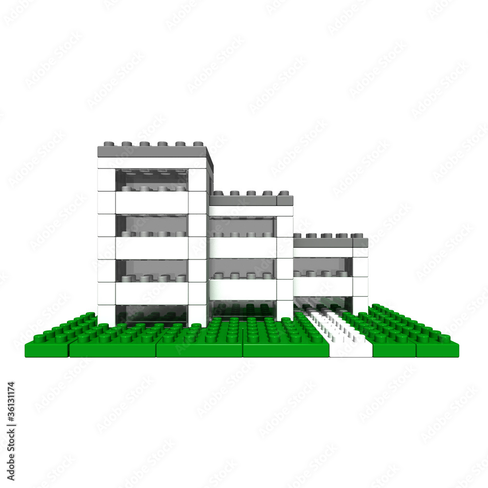 Obraz premium おもちゃのブロックのマンション