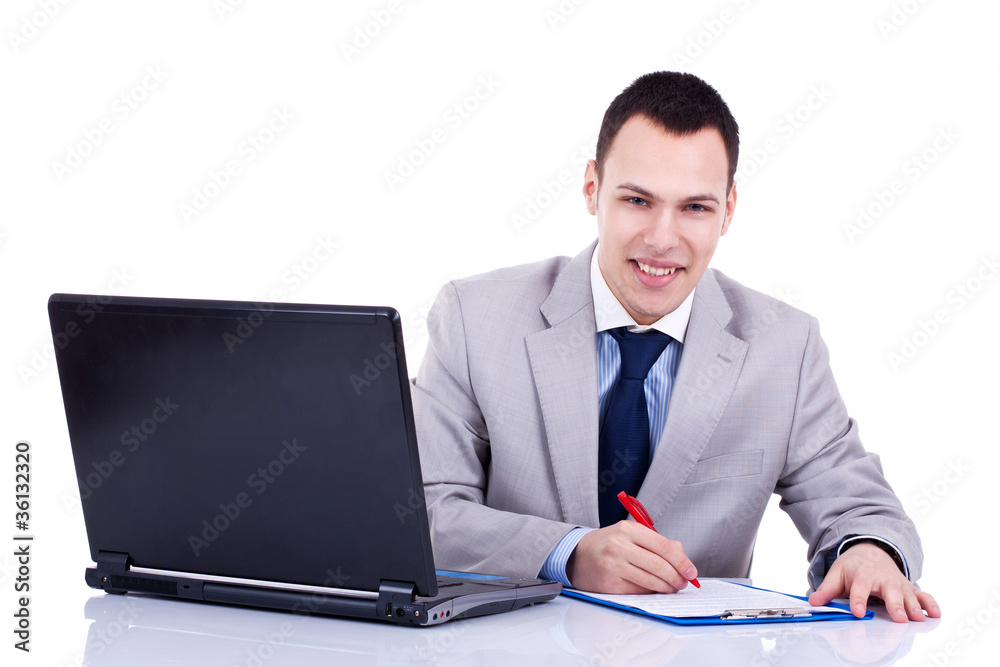 business man signing some papers business man signing some papers