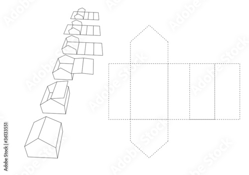 Bauplan für ein Papierhaus