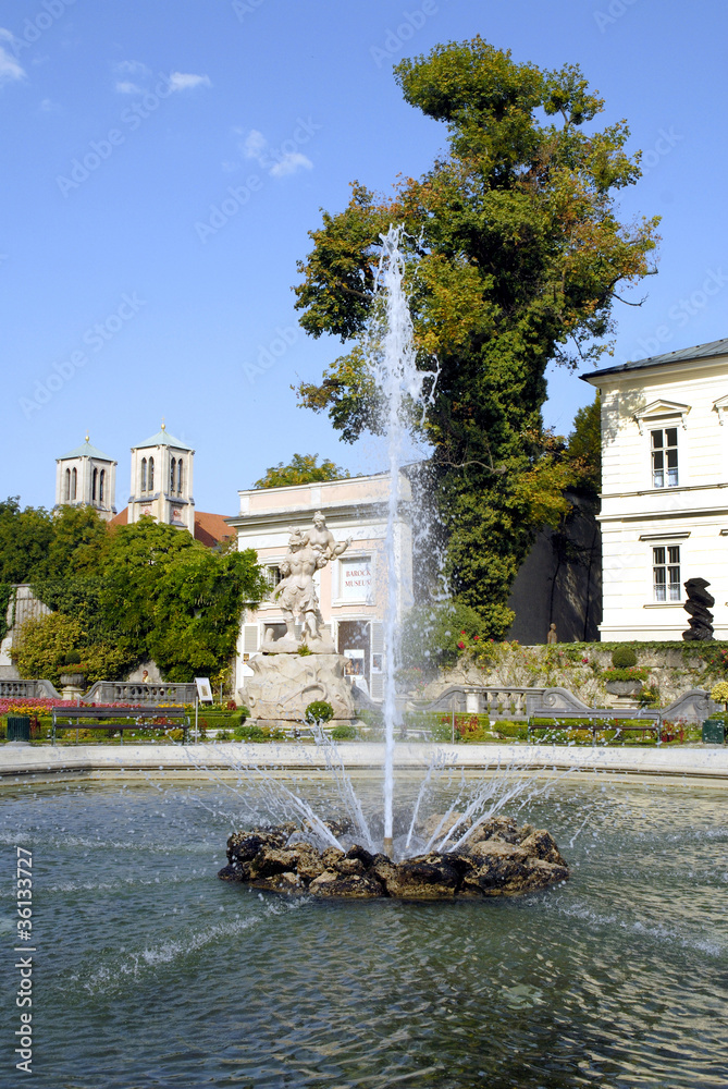 Fountain in Mirabell Gardens,Salzburg Austria