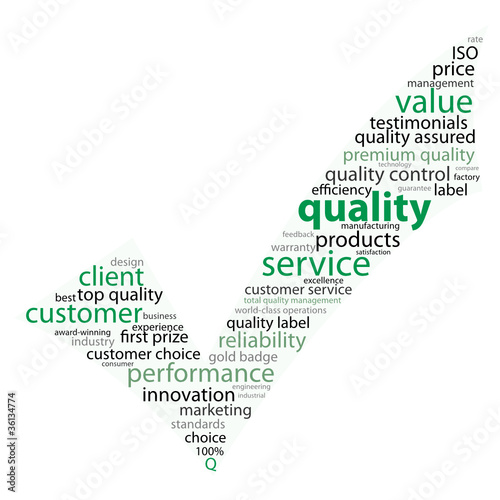 "QUALITY" Tag Cloud (tick guarantee satisfaction reliability)