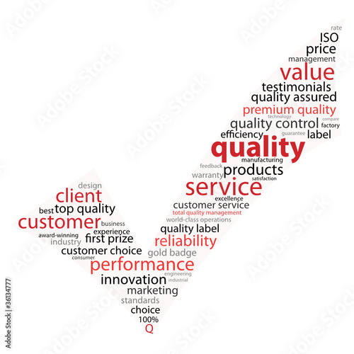 "QUALITY" Tag Cloud (tick guarantee service satisfaction)