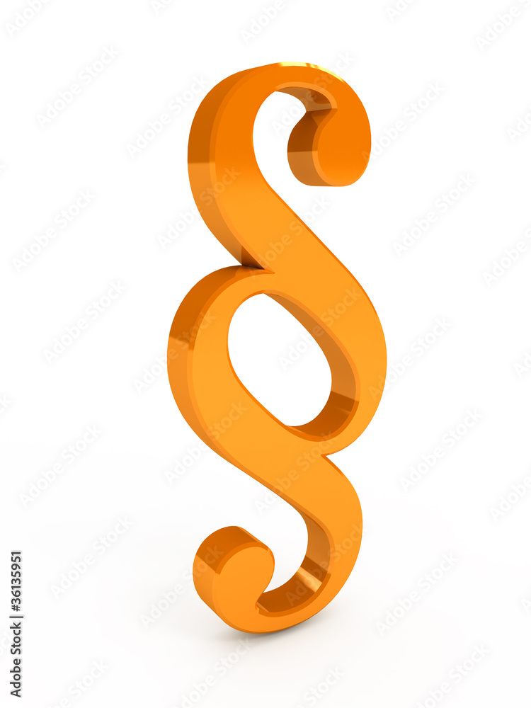 The paragraph sign over white background The paragraph sign over white background